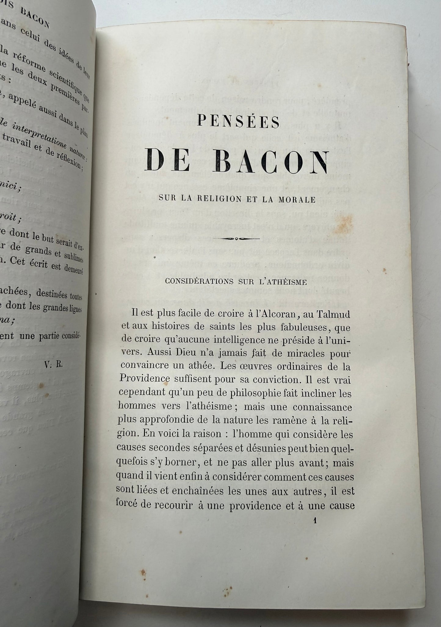 Thoughts of Bacon, Kepler, Newton and Euler, 1870, French Cartonnage Book
