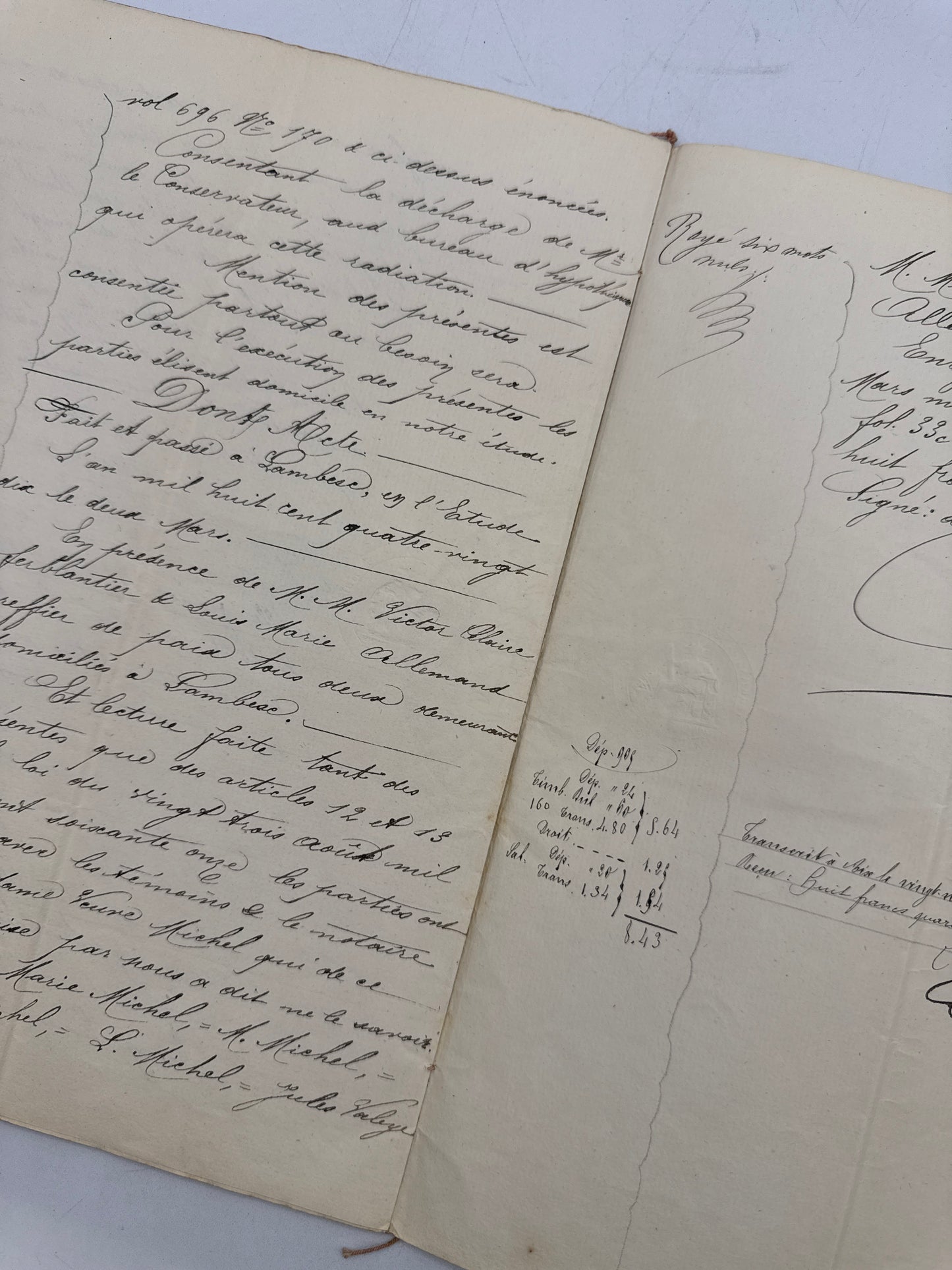 Antique French Paper Collection, 1890