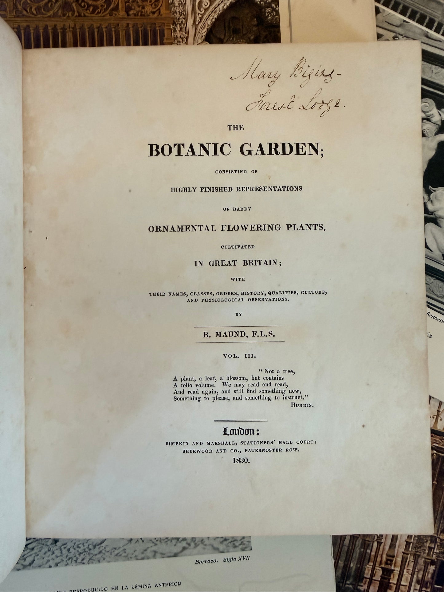 Maund’s Botanic Garden, Vol 3, 1830