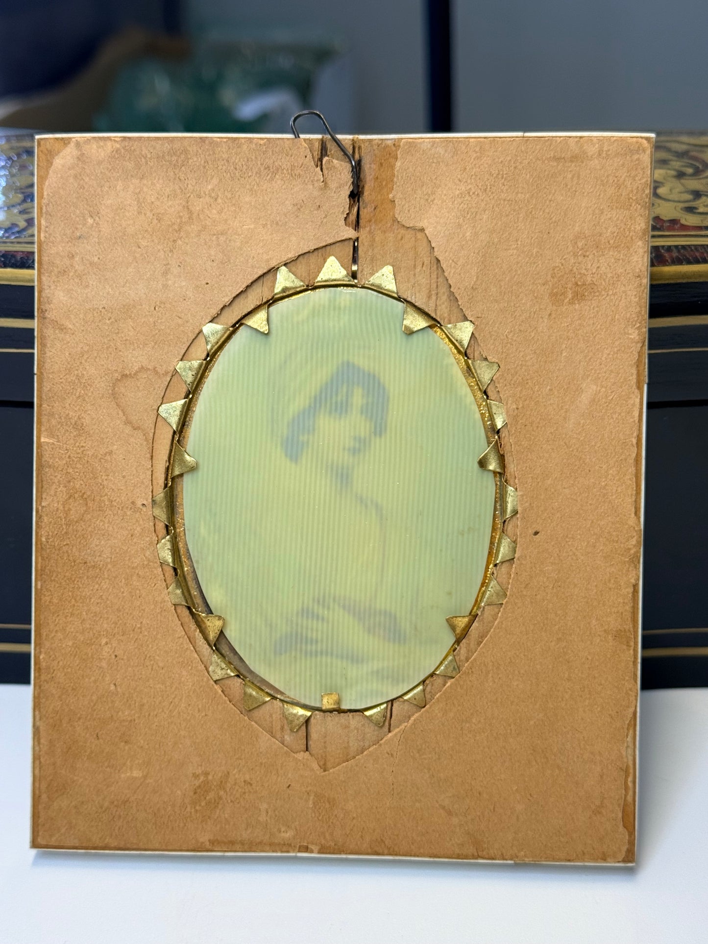 Framed Antique Miniature Female French Portrait