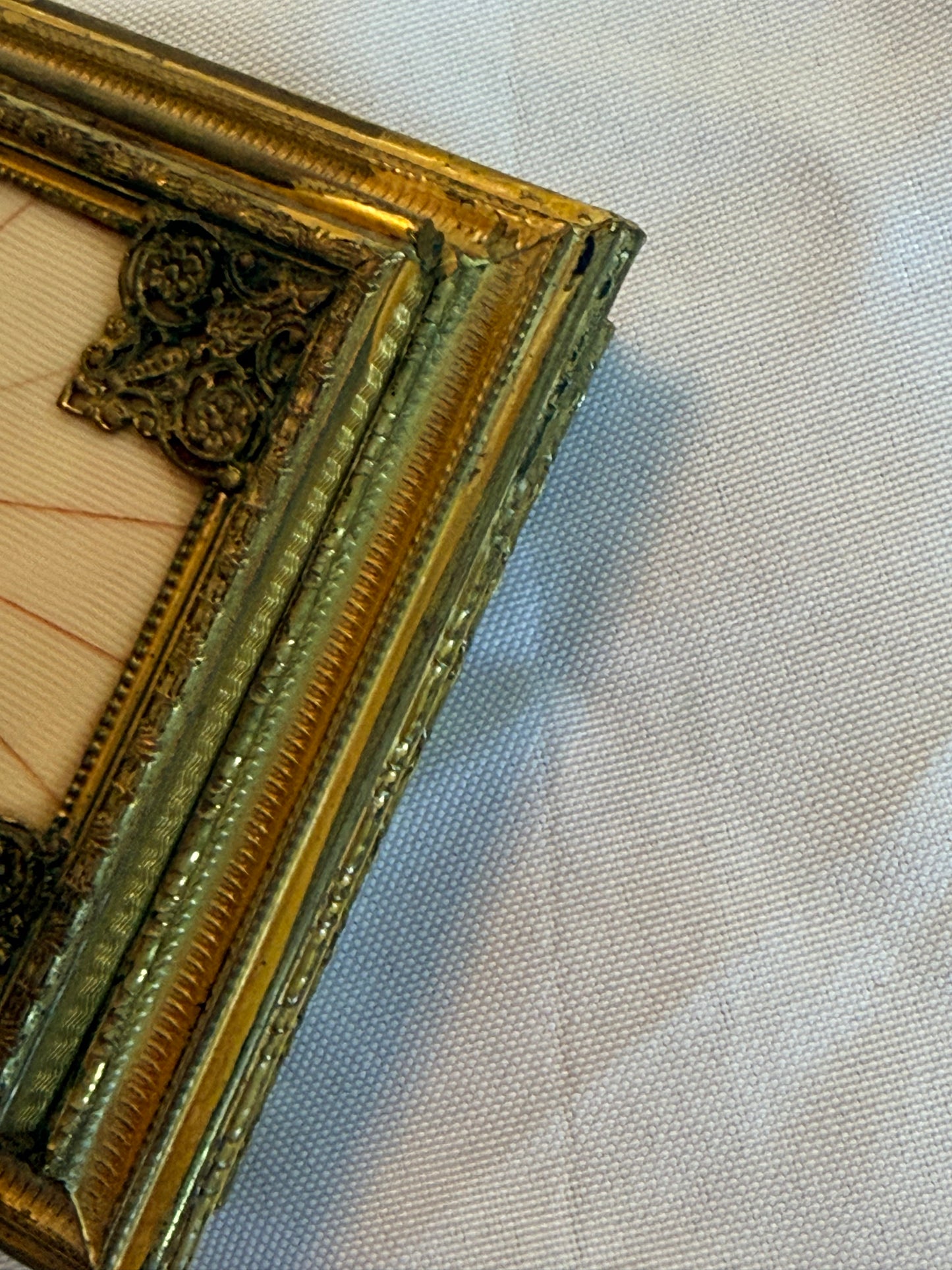 Italian Ormolu Trinket Box with Female Portrait, 4”