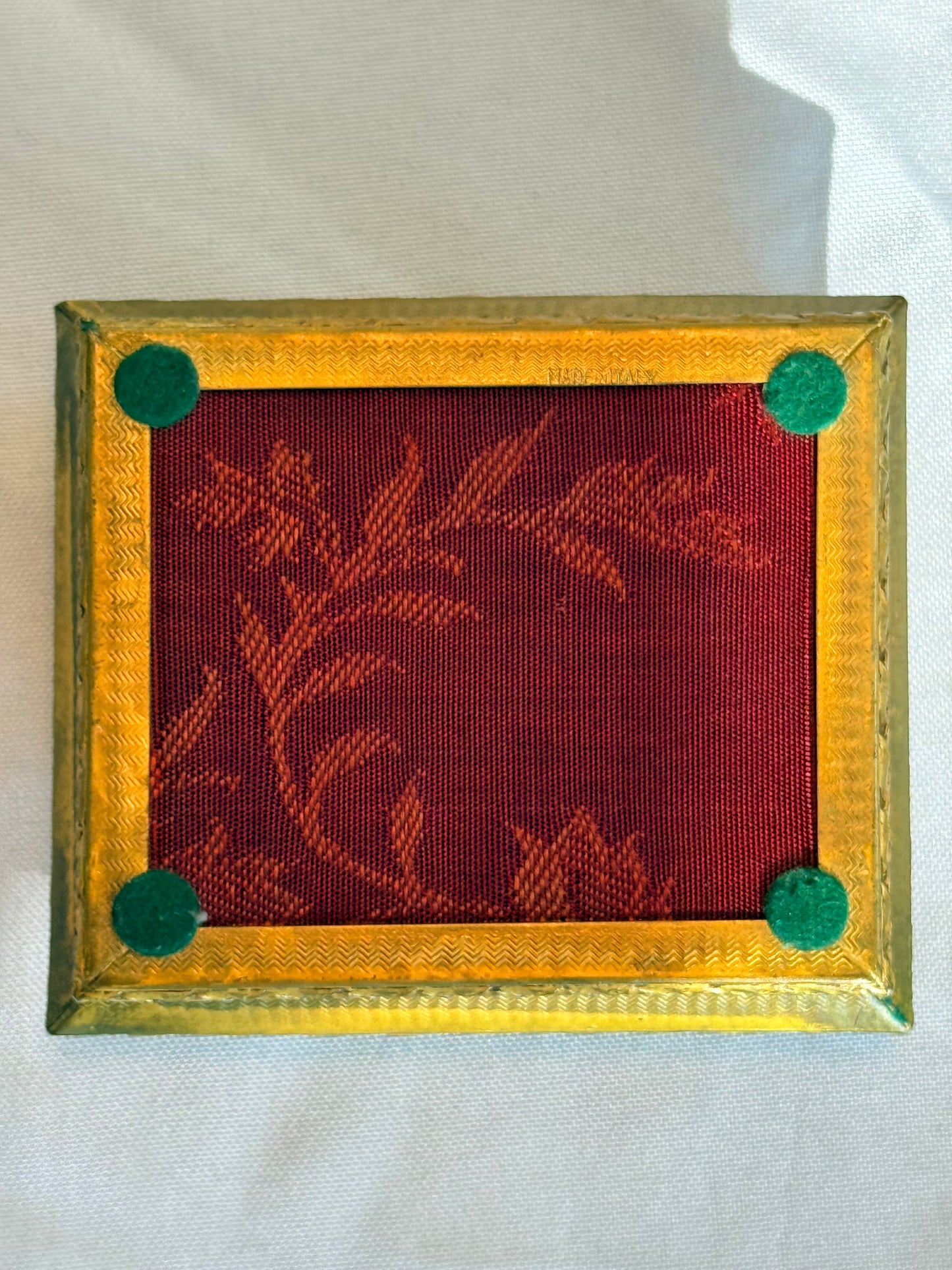 Italian Ormolu Trinket Box with Female Portrait, 4”