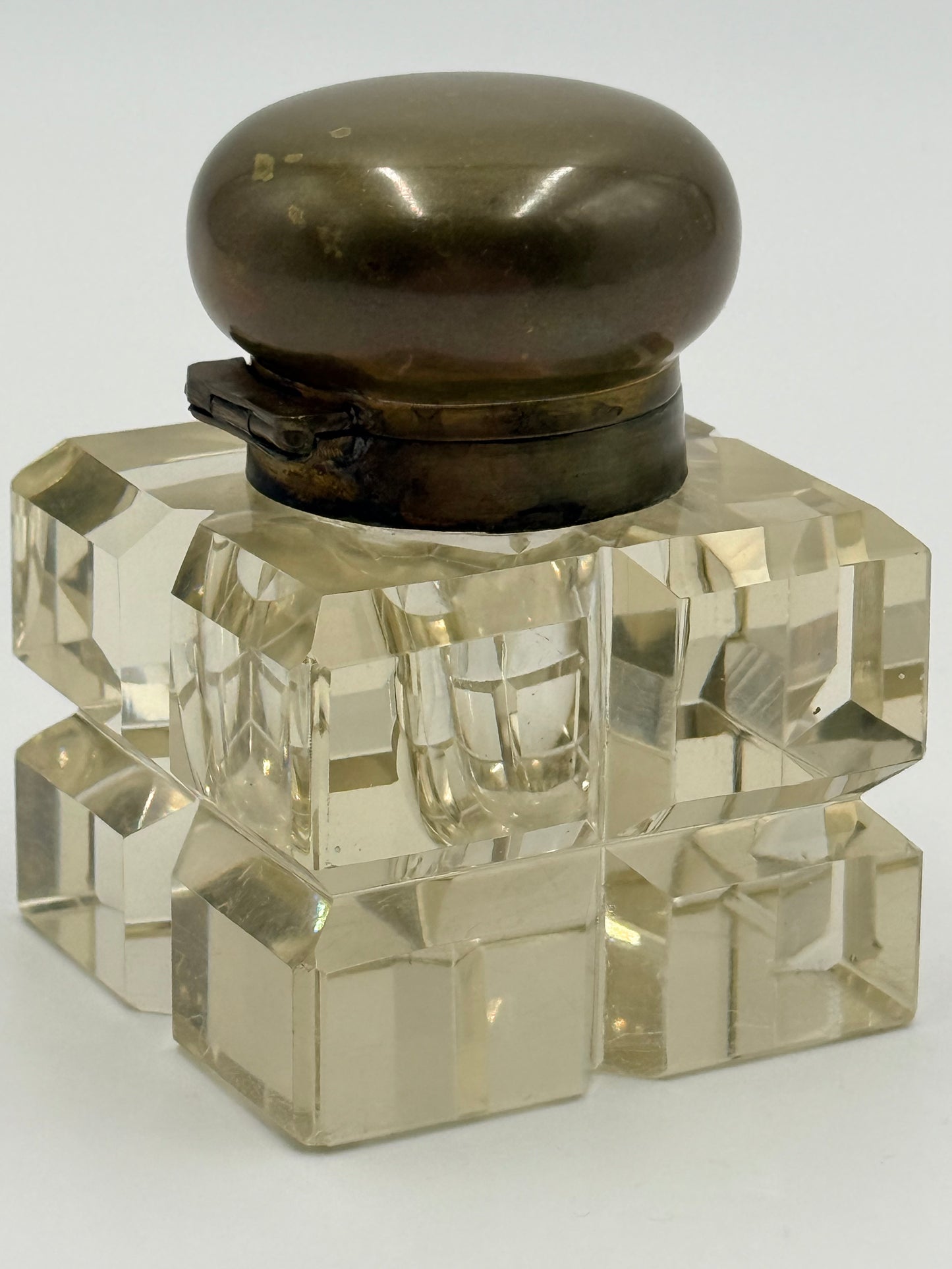 French Crystal Inkwell