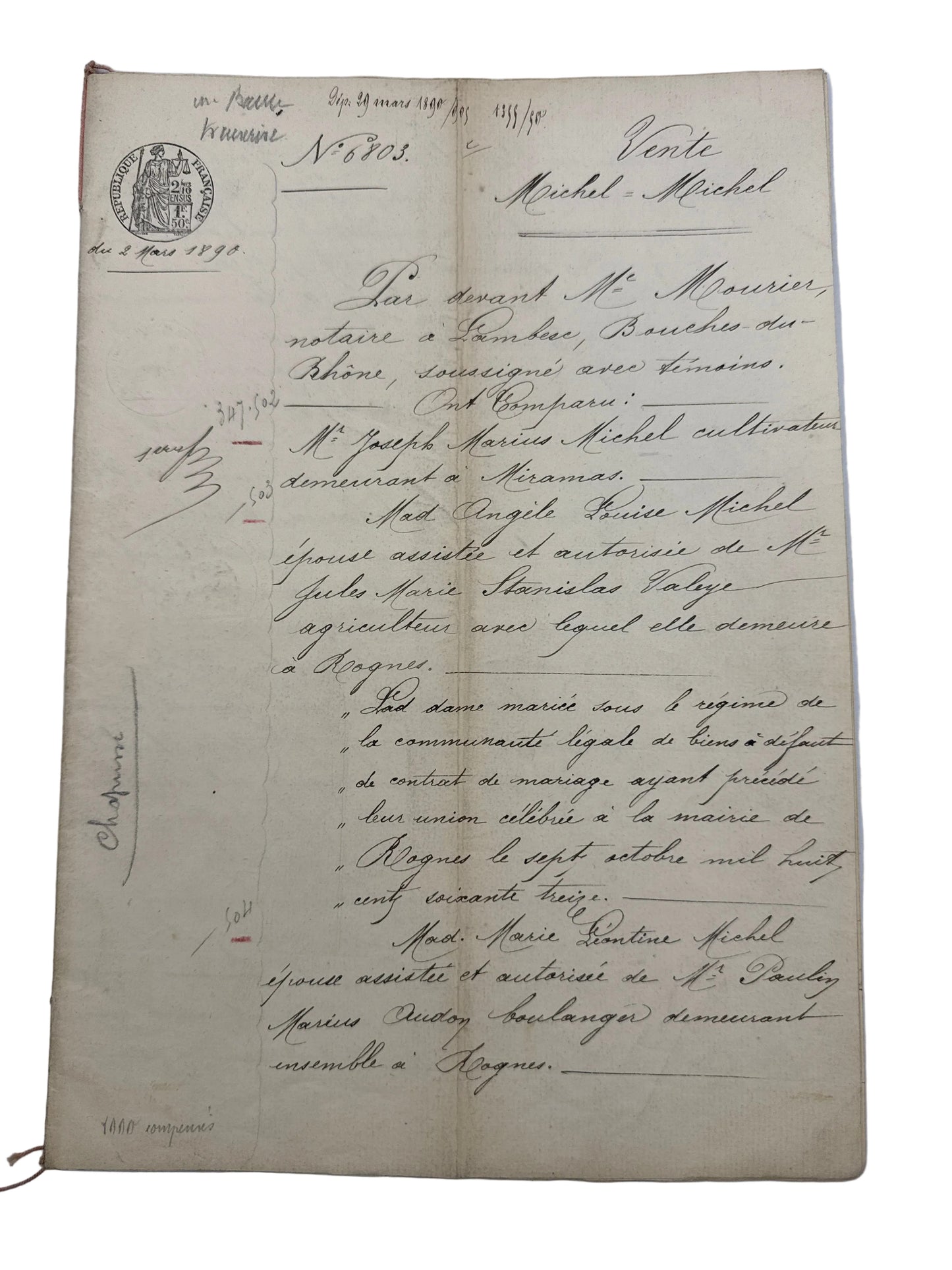 Old document with handwritten text on a white background