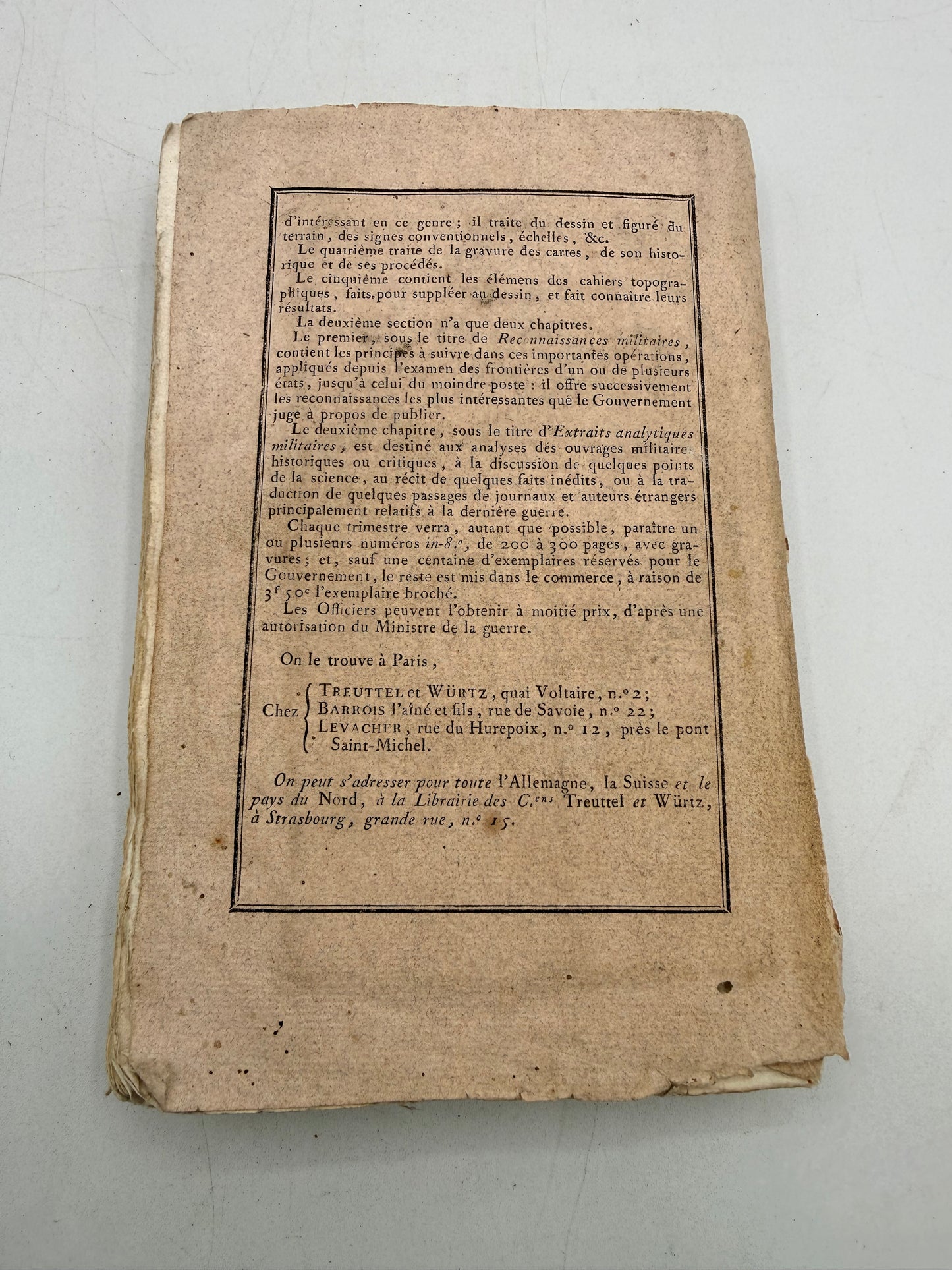 Topographical and Military Memorial, French, No 2