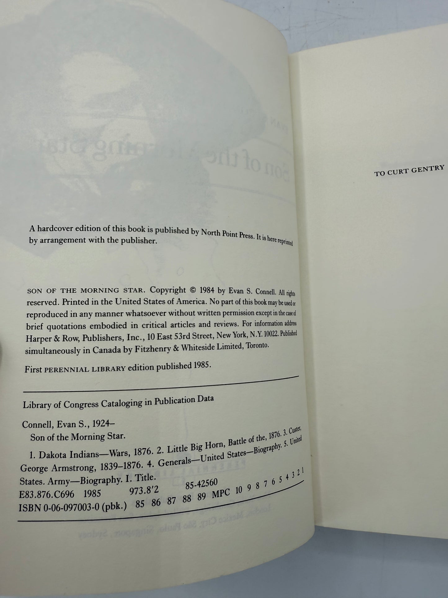 Son of the Morning Star by Evan S Connell, 1985