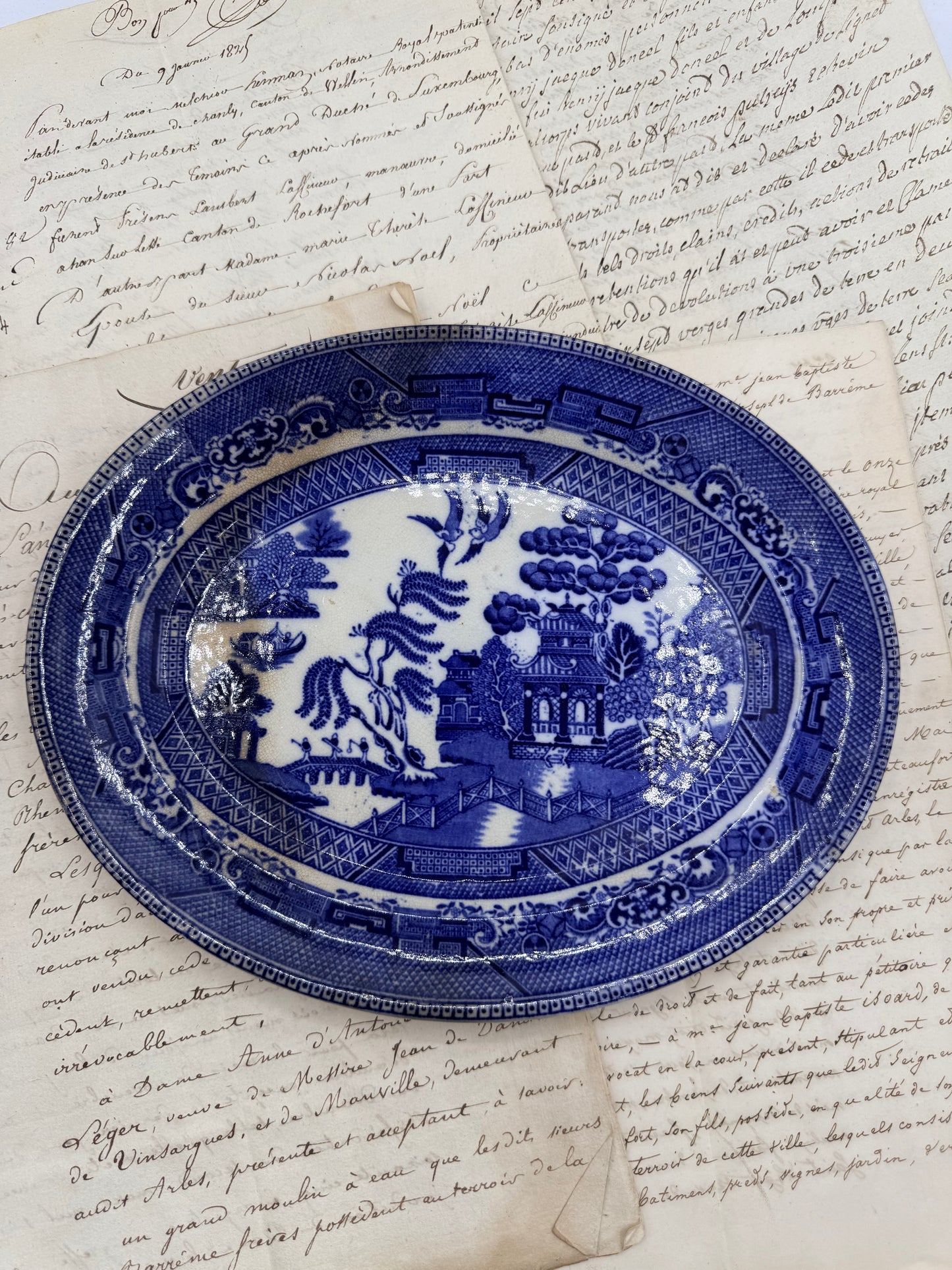 Ye Olde Willow Small Platter, Fenton