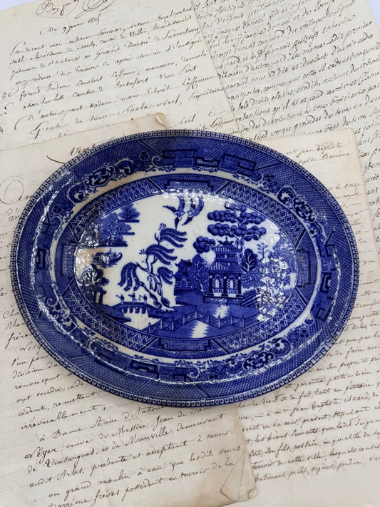 Ye Olde Willow Small Platter, Fenton
