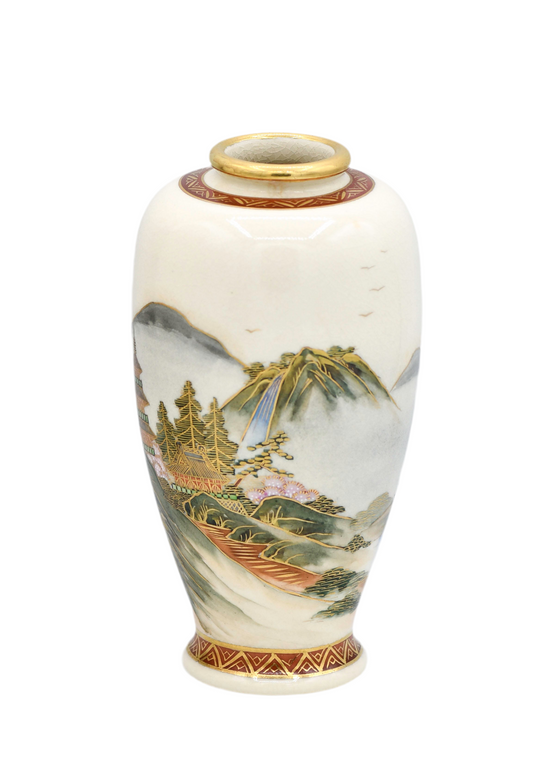 Vintage Satsuma Vase, 6”