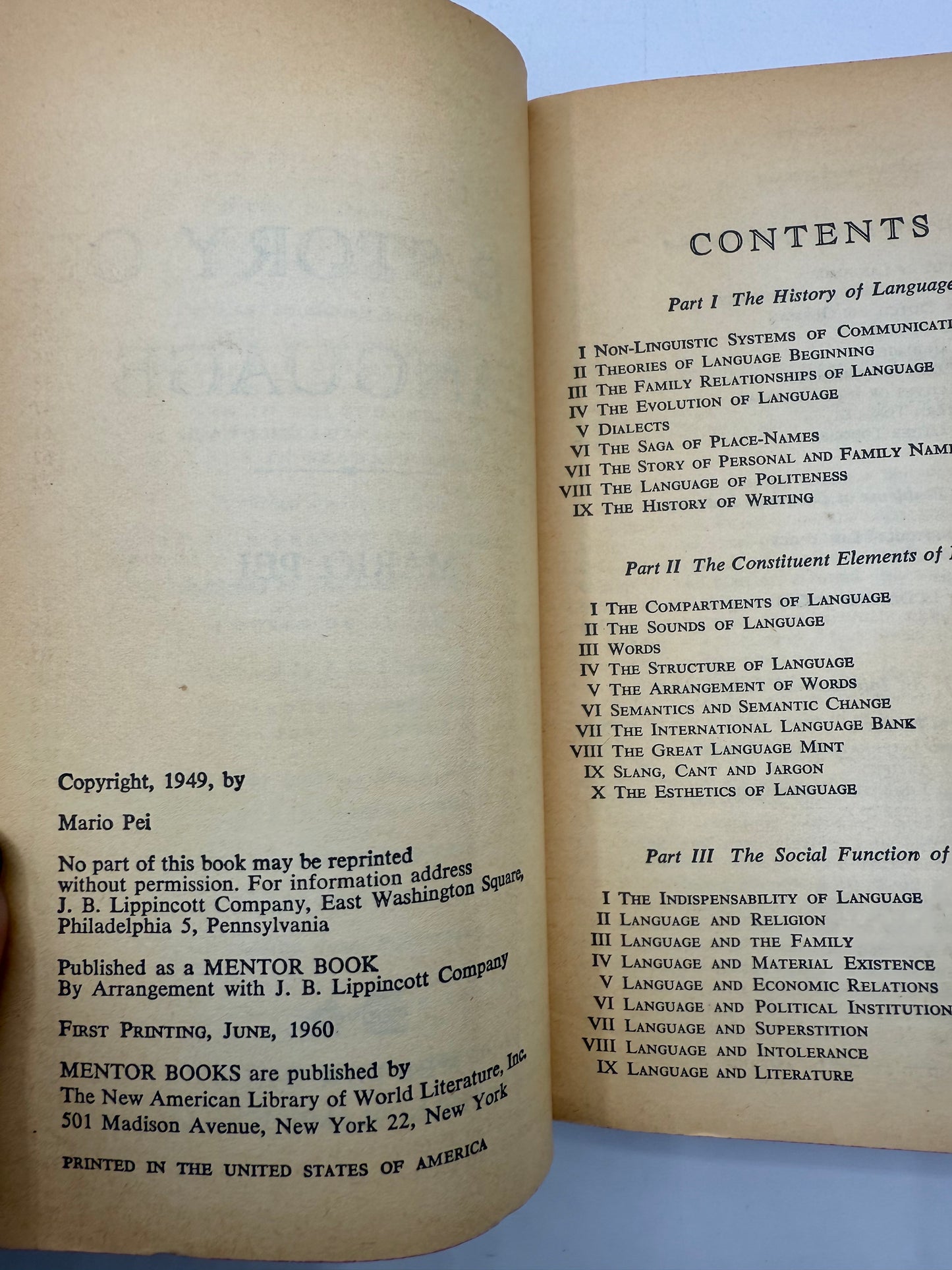 The Story of Language, 1960