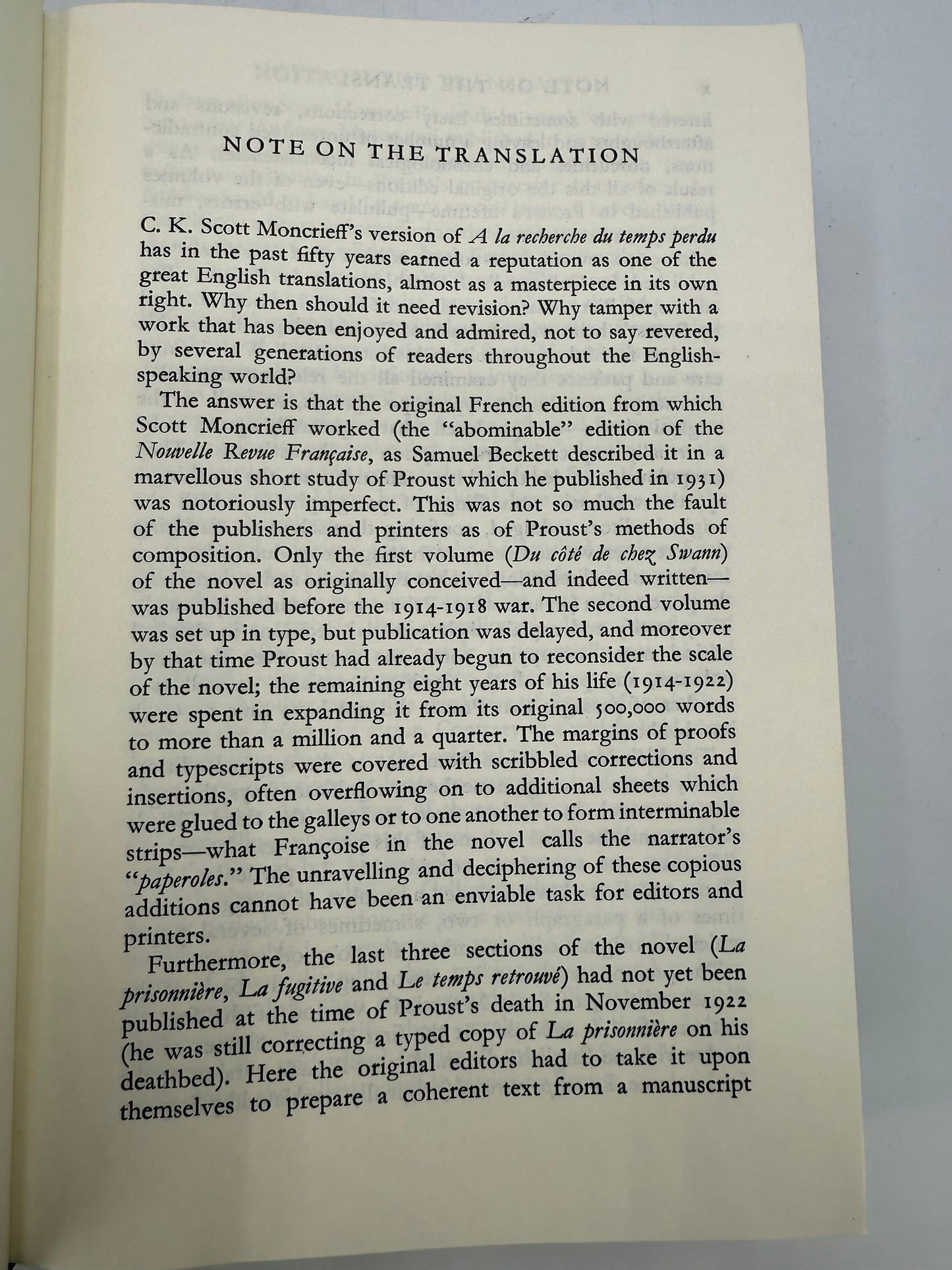 Marcel Proust Boxed Set, Remembrance of Things Past, 1981