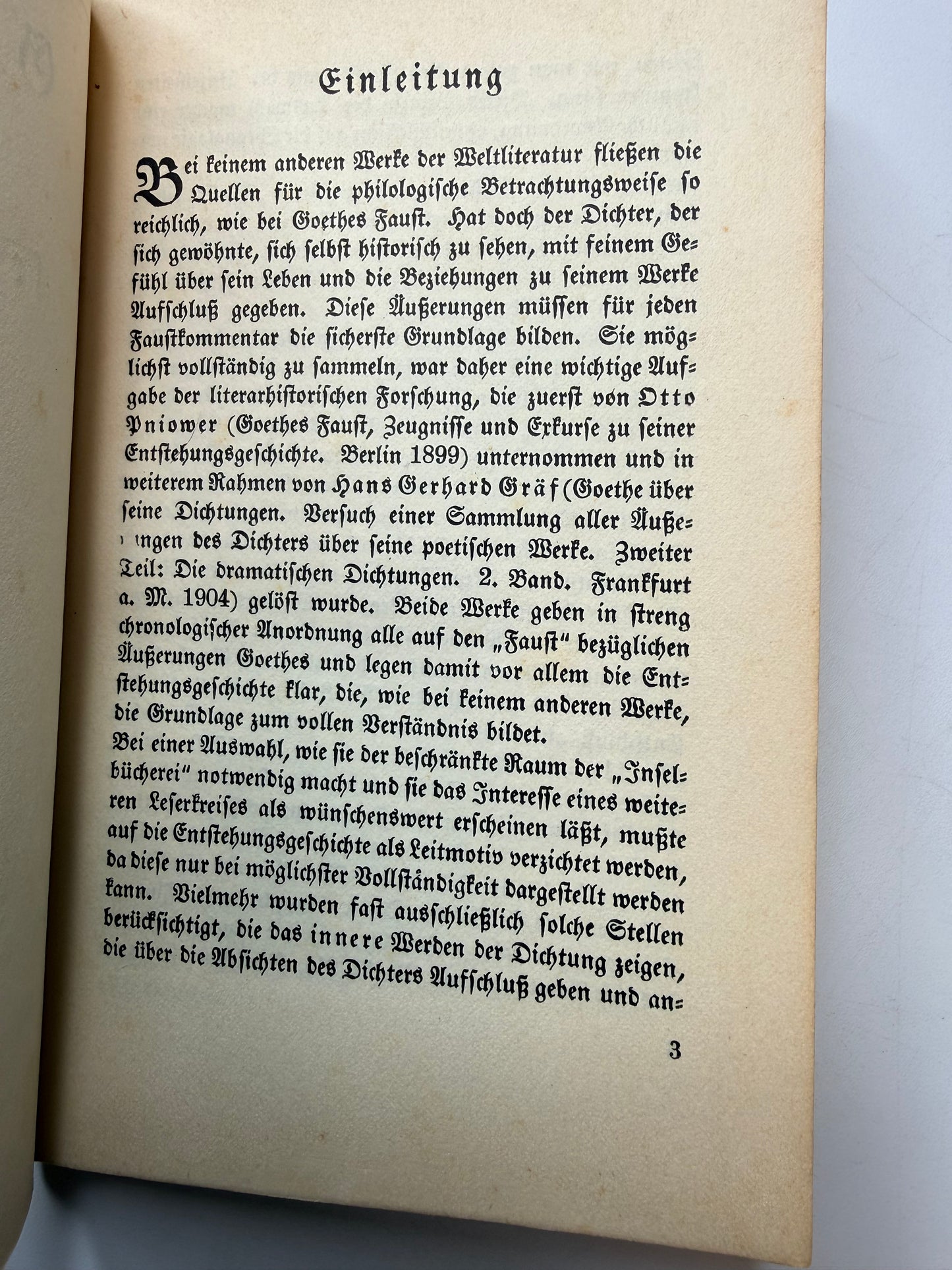 Goethe Uber Seinen Faust, German
