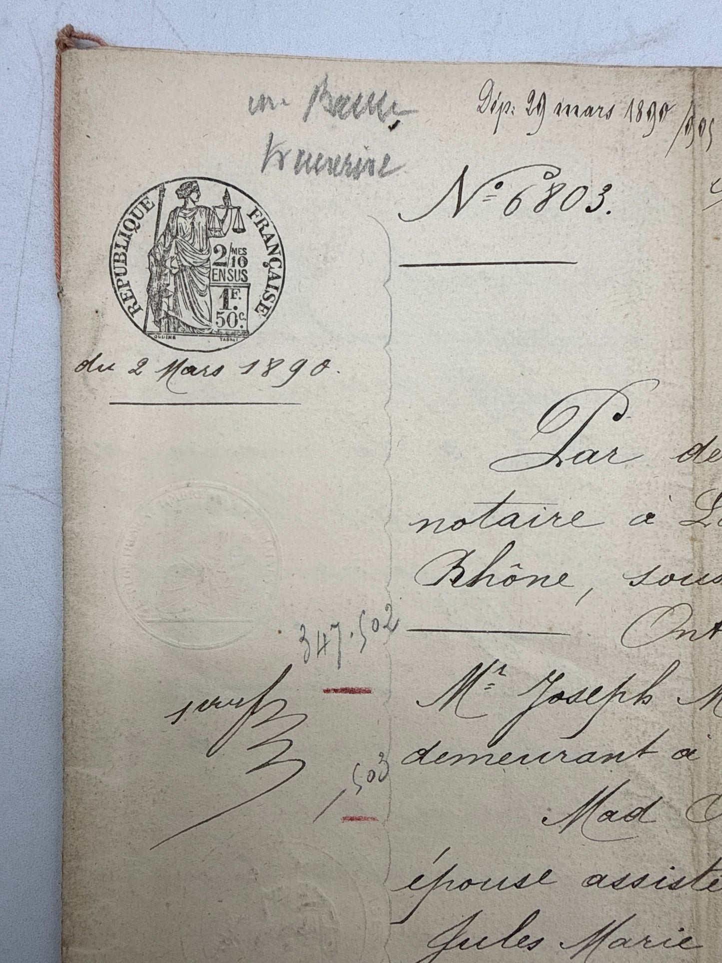 Antique French Paper Collection, 1890