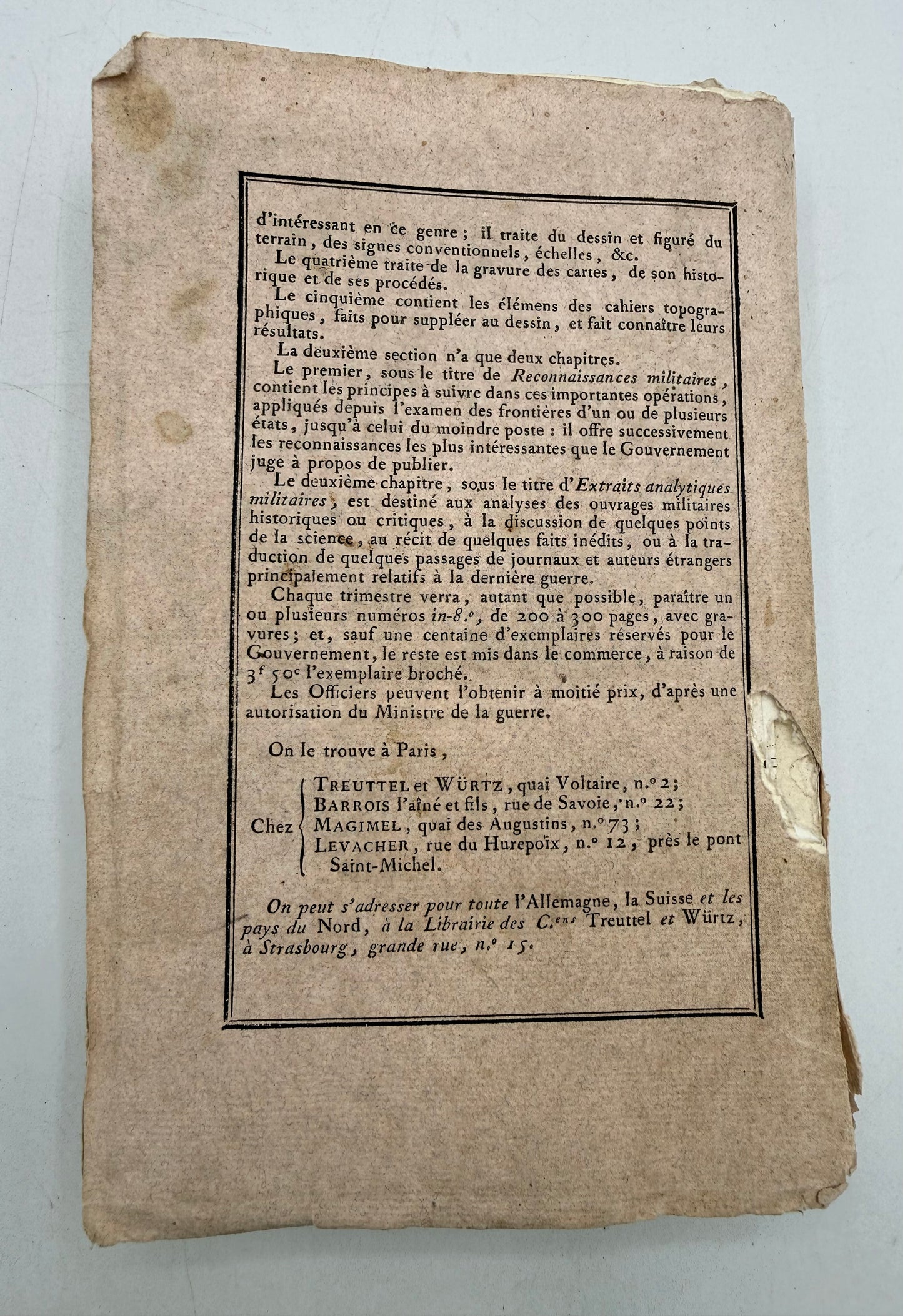 Topographical & Military Memorial, French, No 4