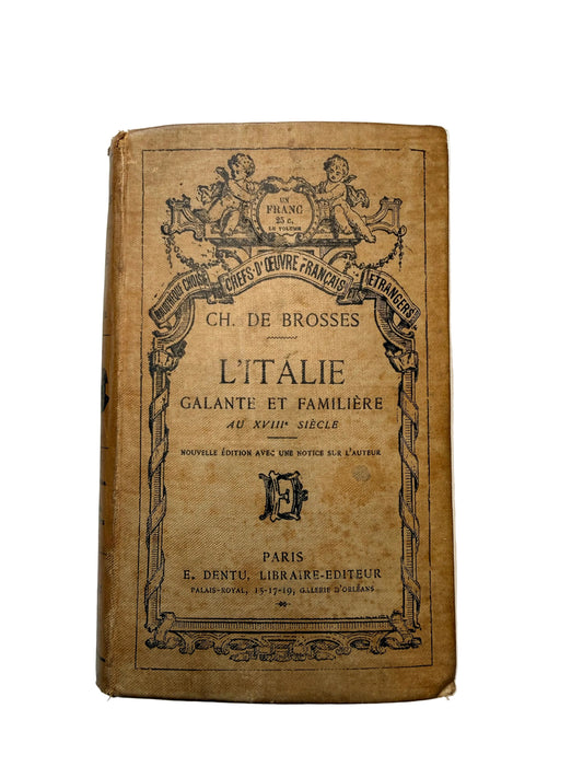 Vintage book with decorative cover on a white background