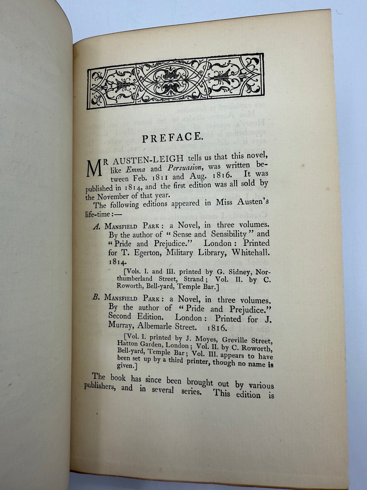 Jane Austen's Mansfield Park, Antique Edition