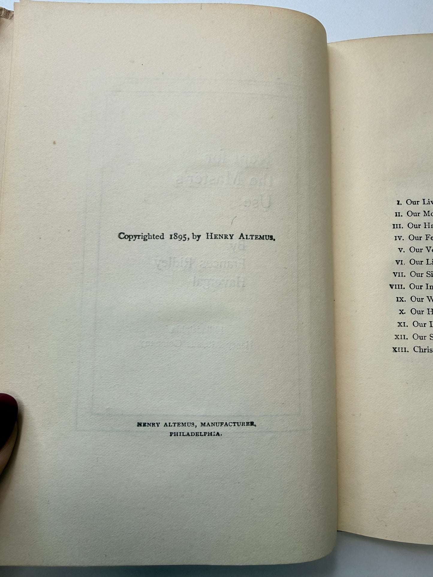 Kept for the Master’s Use, Christian Book