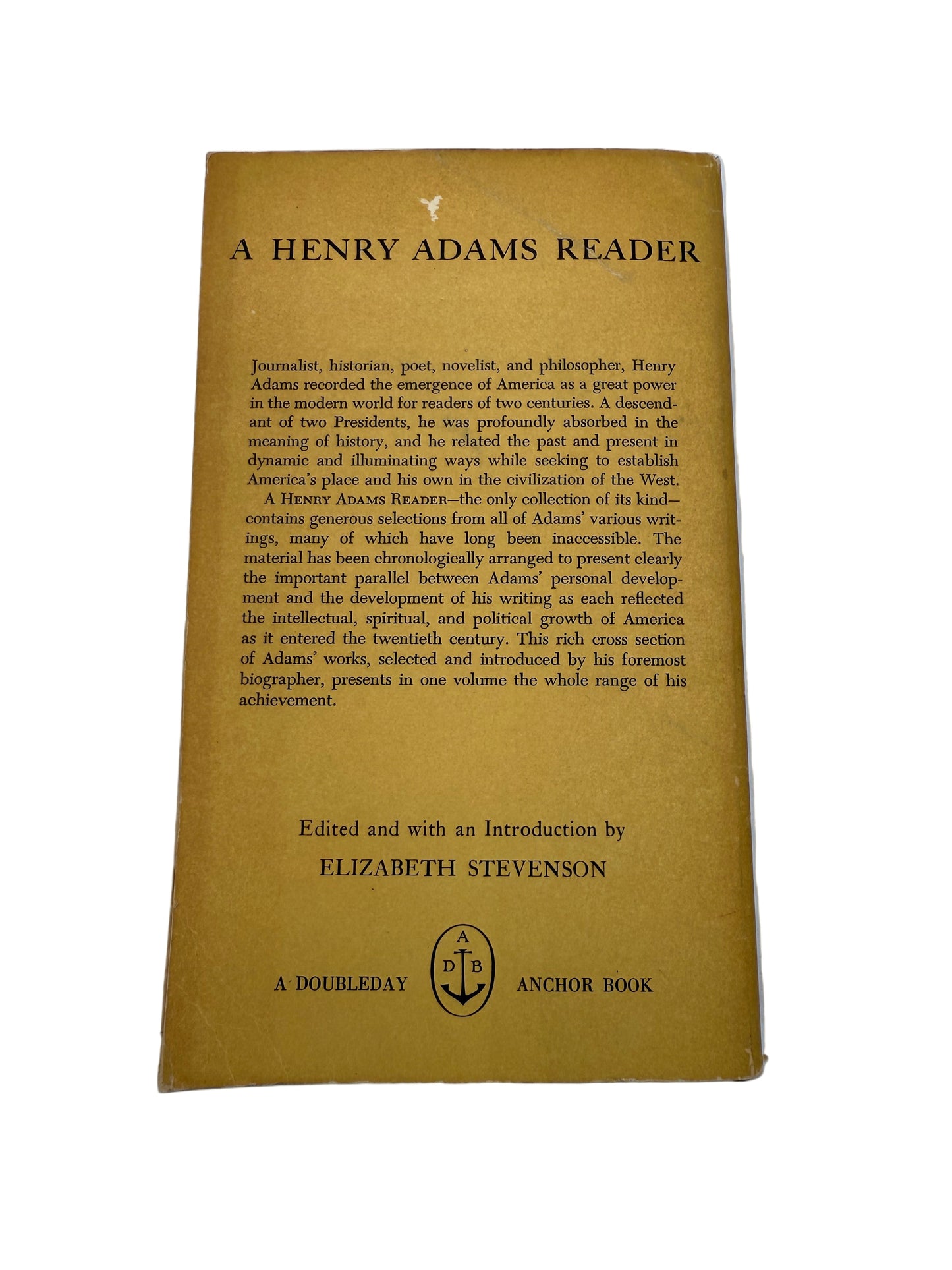 A Henry Adams Reader, 1959