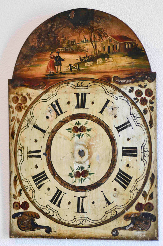French Country Hand Painted Clock Face