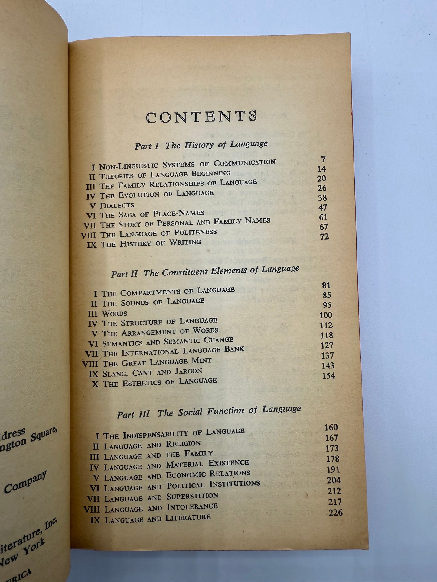 The Story of Language, 1960