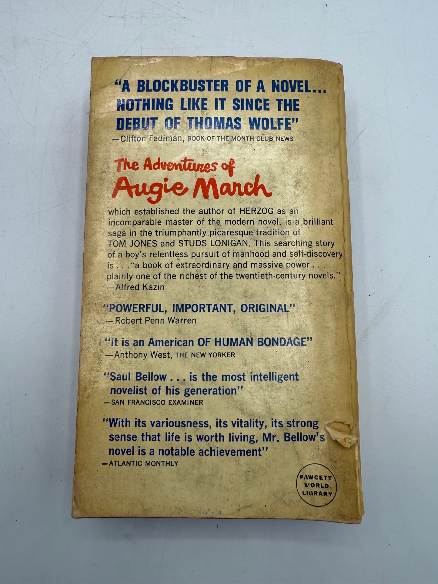 The Adventures of Augie March by Saul Bellow, 1965