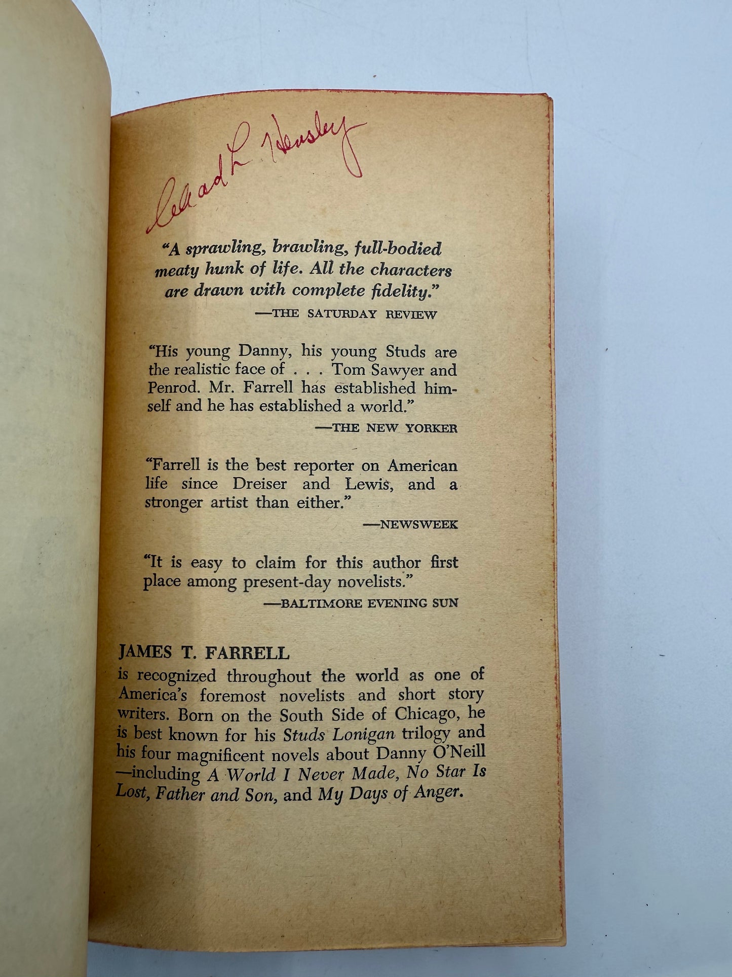 No Star is Lost by James T Farrell, 1944