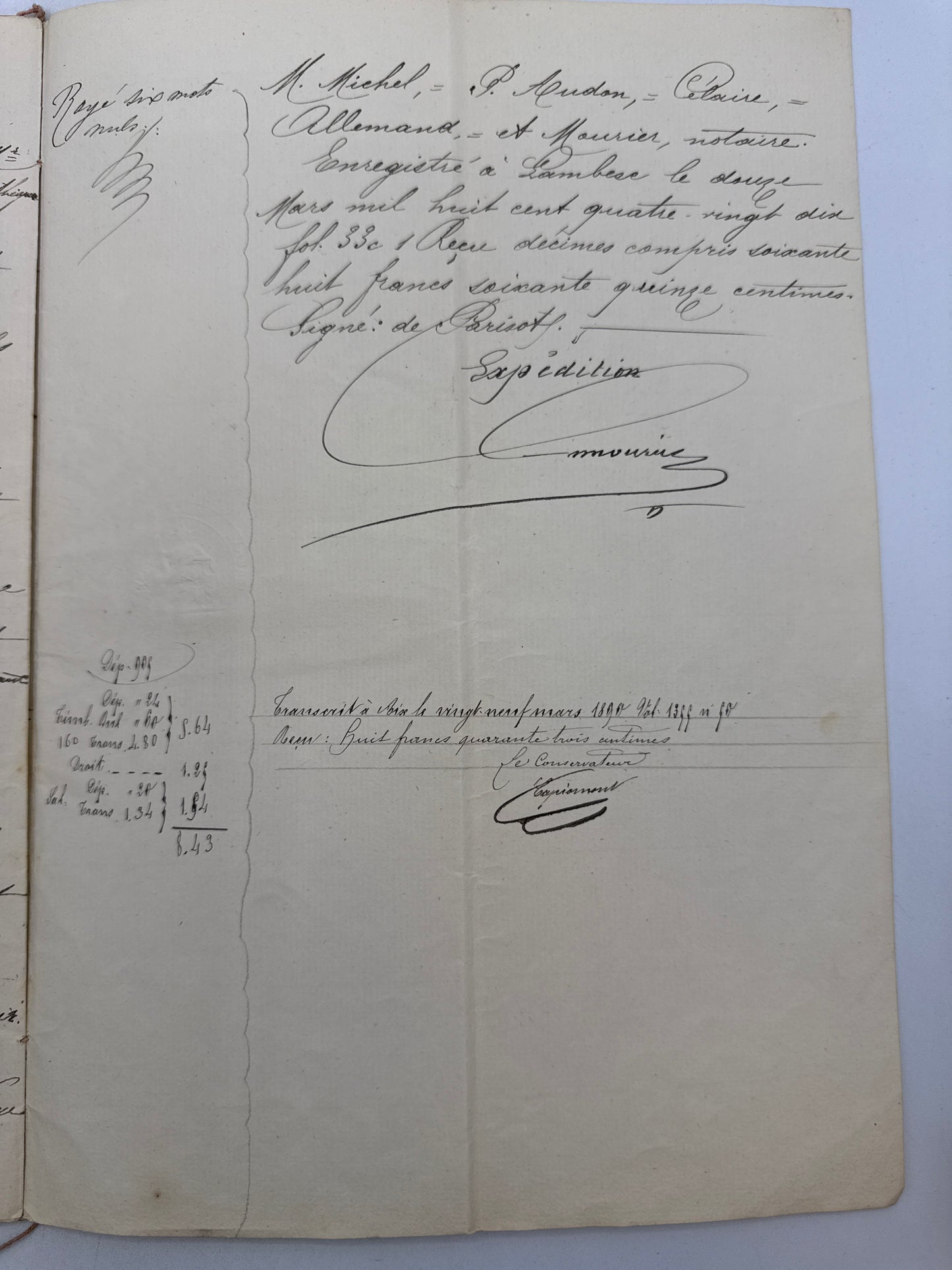 Antique French Paper Collection, 1890