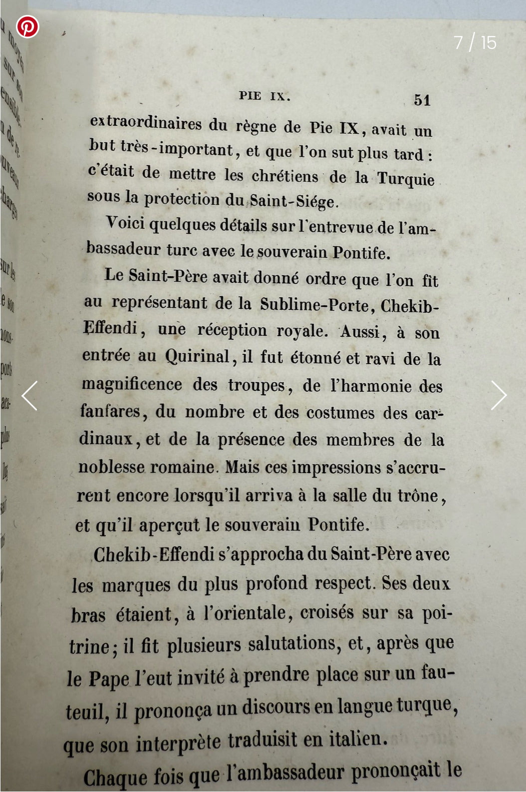 Pie IX Nouvelle Biographie, 1853, France