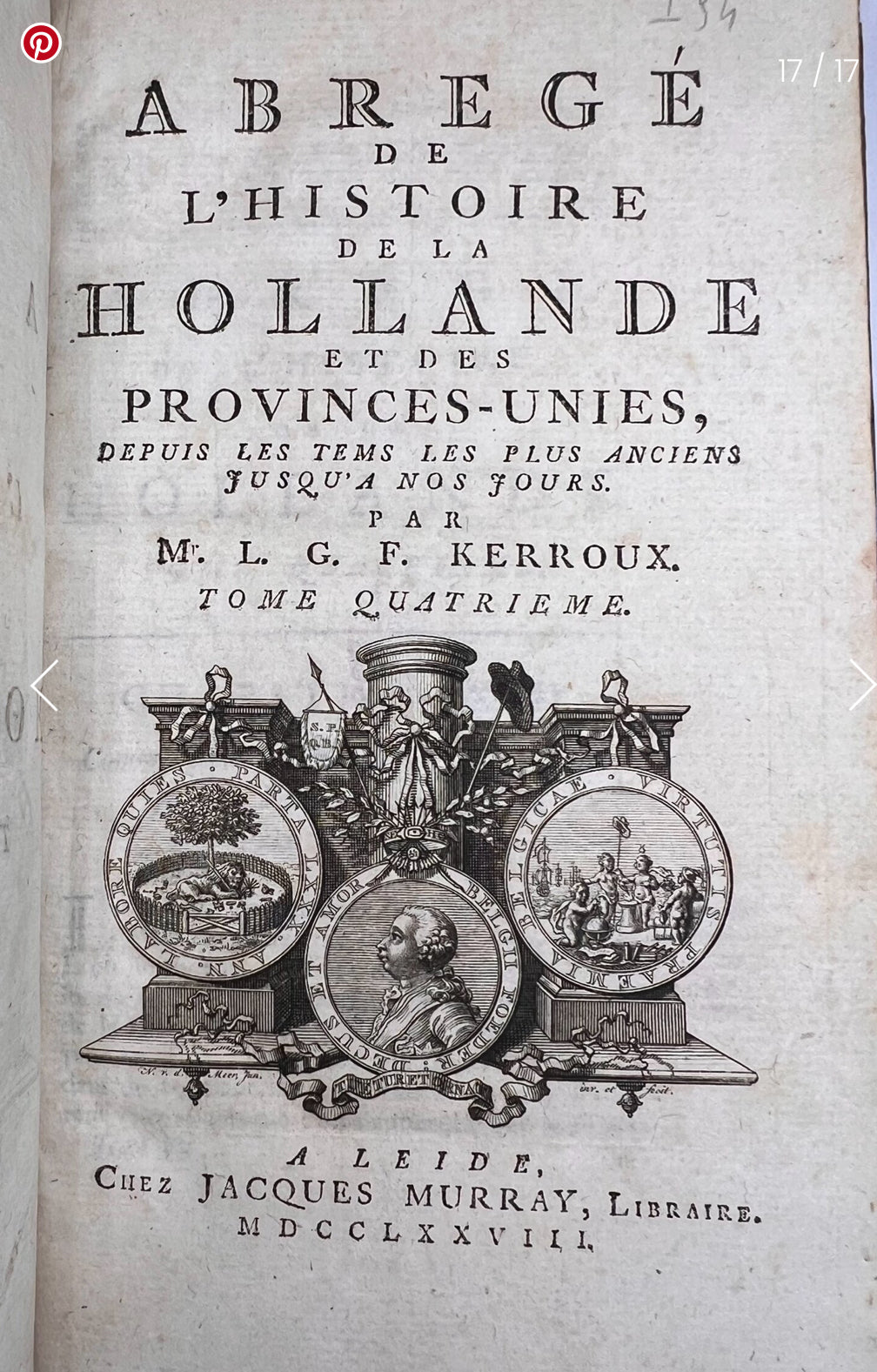 The History of Holland, French, 1788