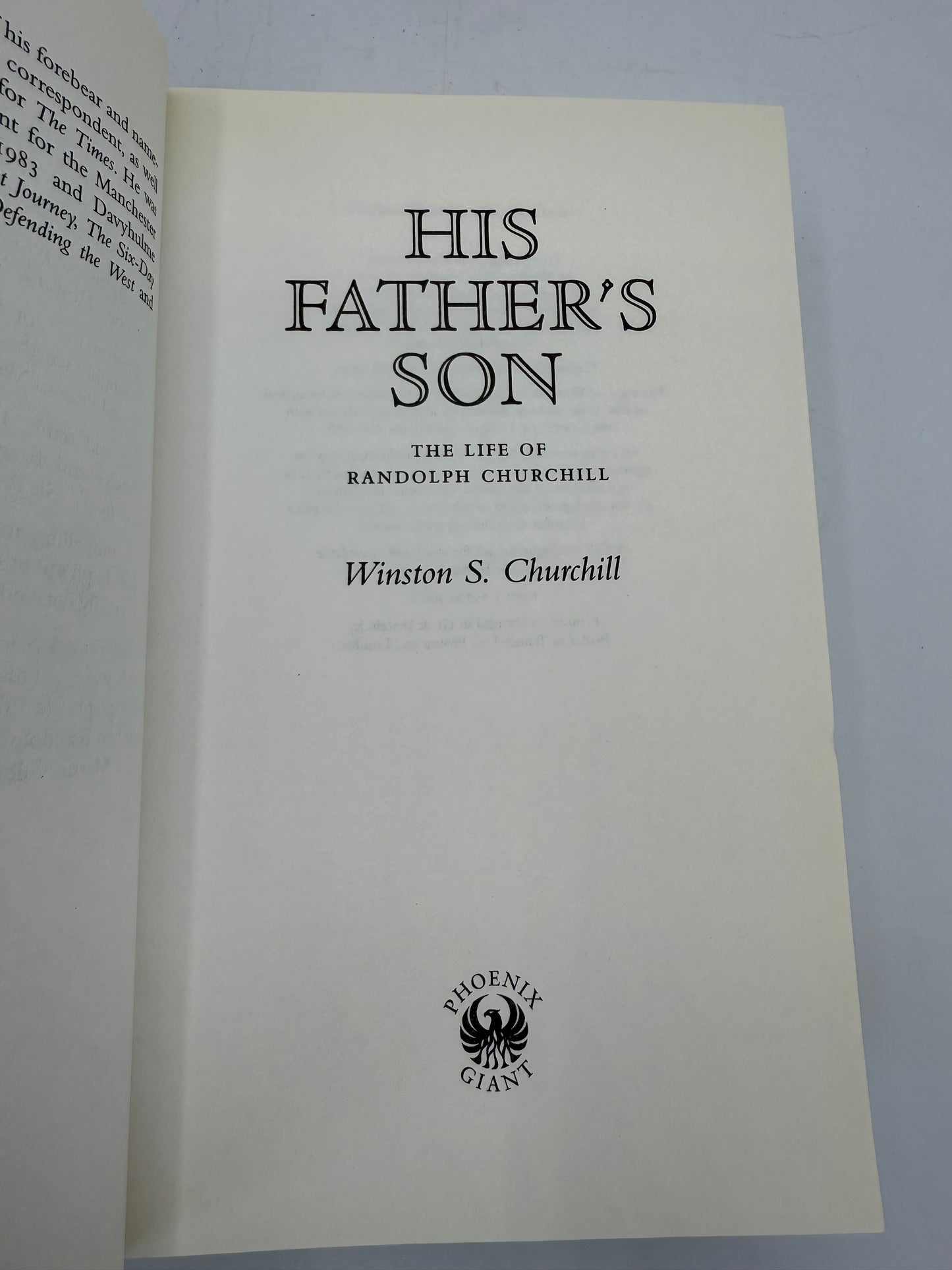 Life of Randolph Churchill, 1996