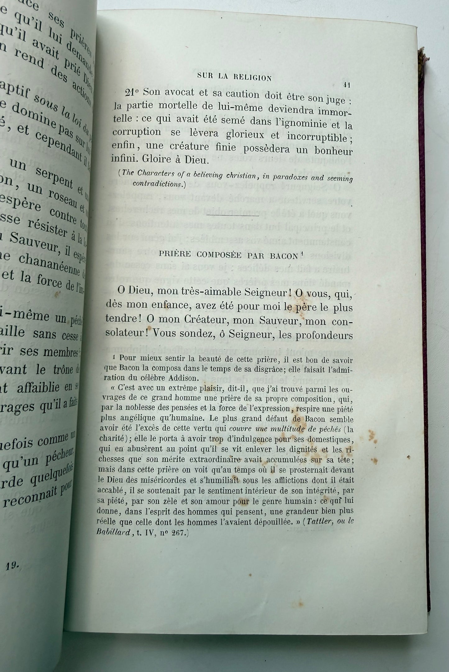 Thoughts of Bacon, Kepler, Newton and Euler, 1870, French Cartonnage Book