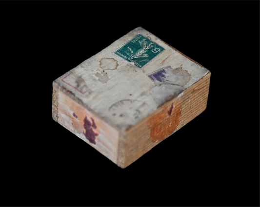 French Wooden Postal  Box with Slider