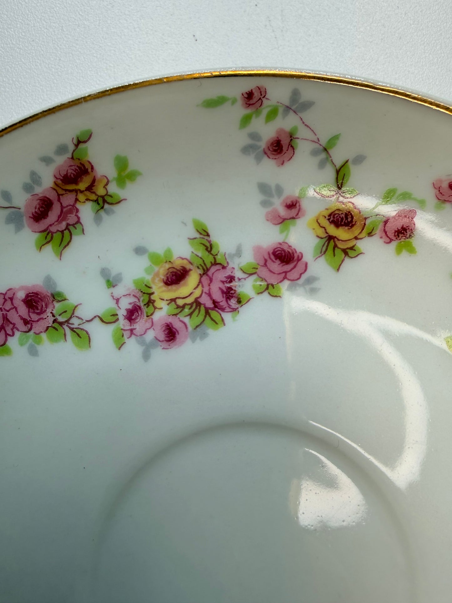 Limoges B & Cie Pink Floral Small Plate