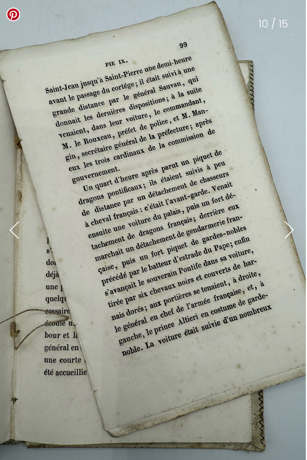 Pie IX Nouvelle Biographie, 1853, France