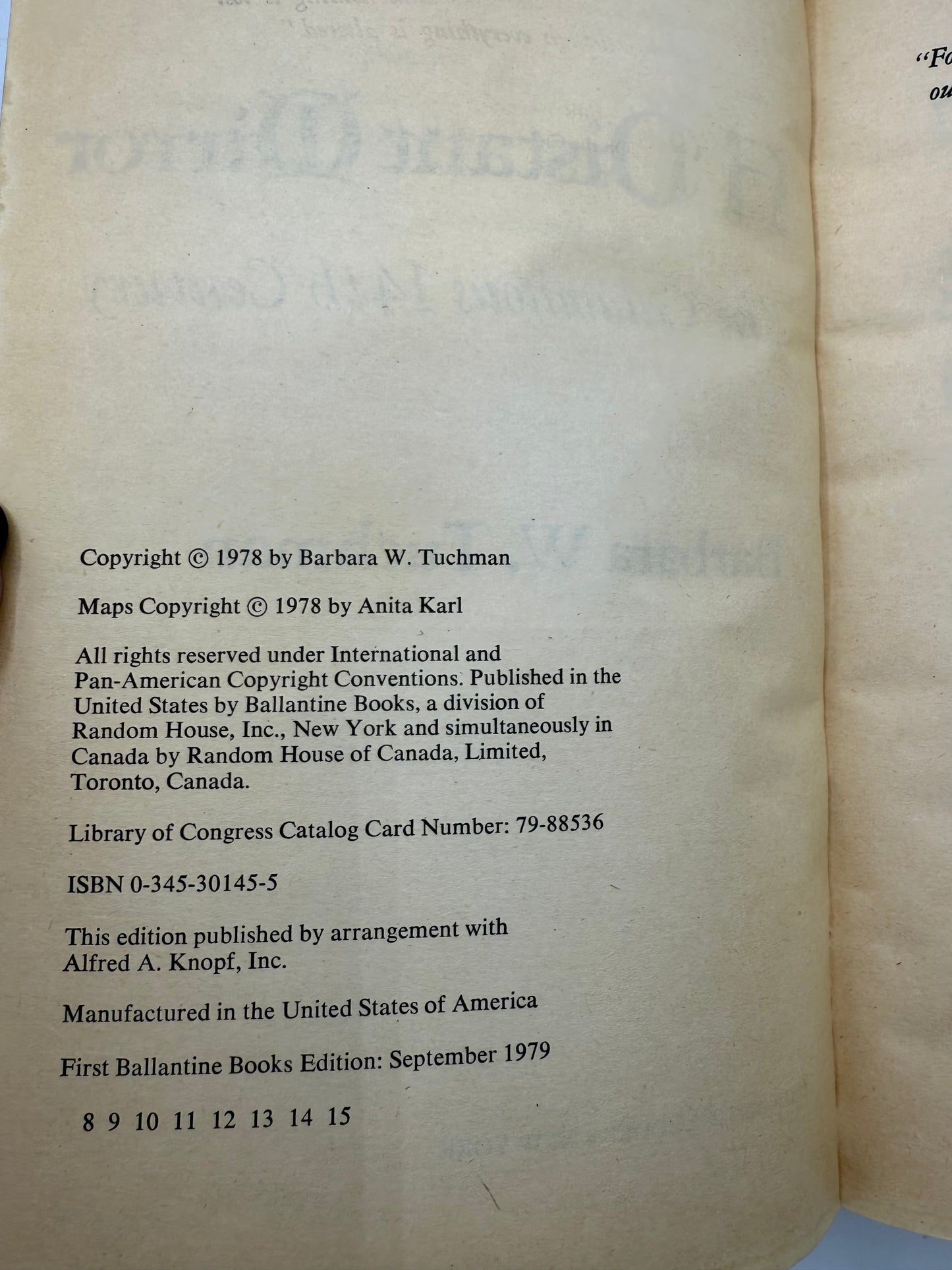 A Distant Mirror by Barbara W Tuchman, 1979