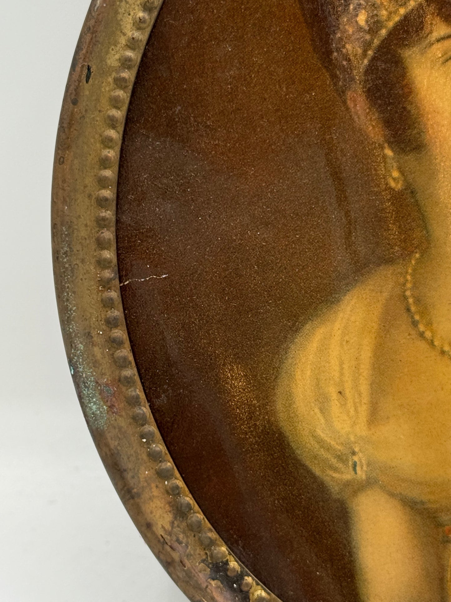 French Empress Miniature Print, Round Framed Empress Portrait, 6”