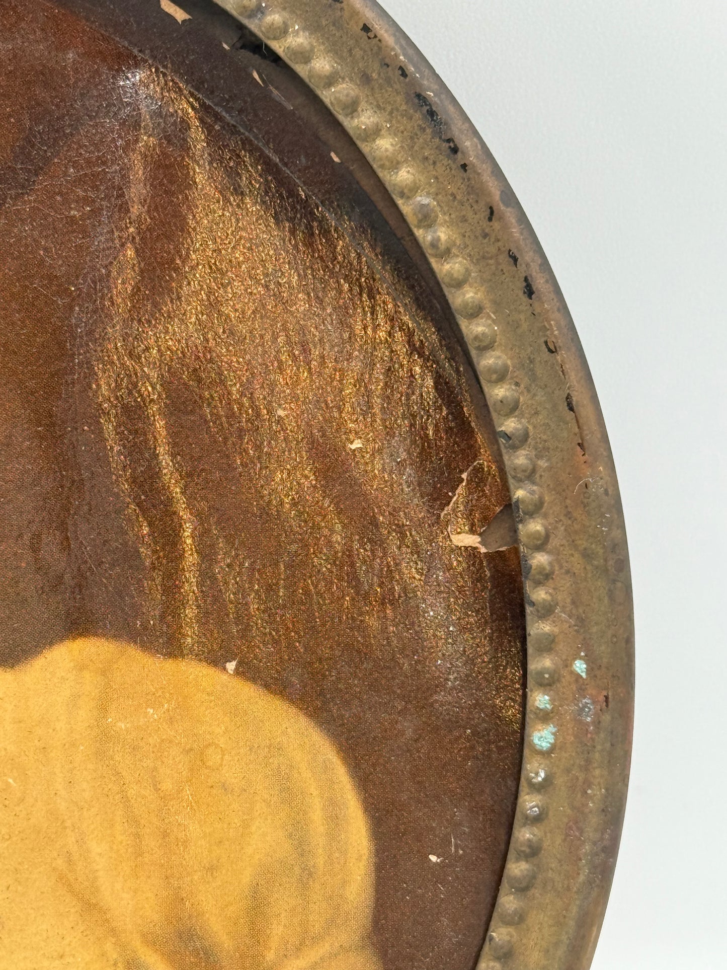 French Empress Miniature Print, Round Framed Empress Portrait, 6”