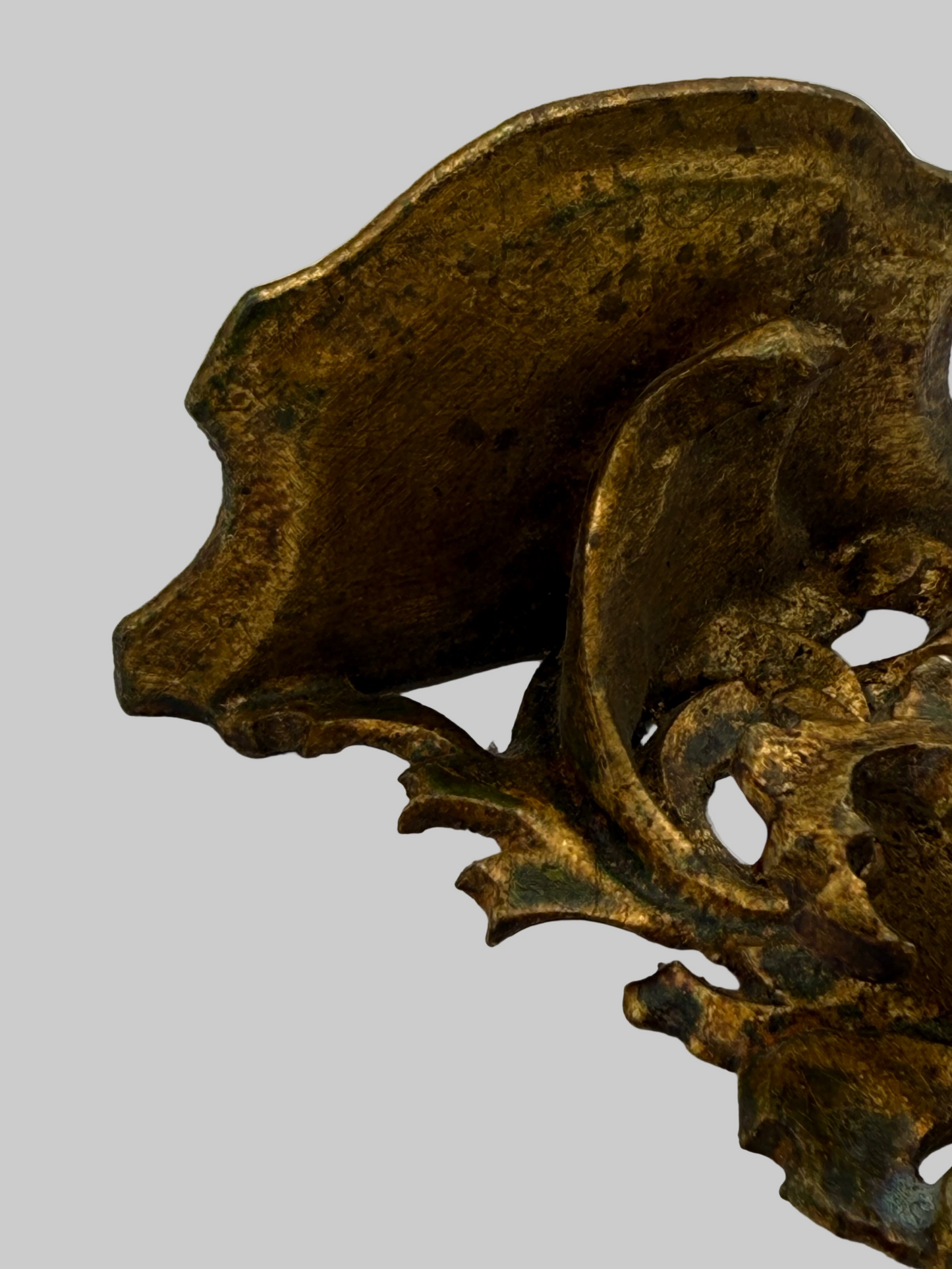 Rococo Style Florentine Hand Carved Wood Miniature Shelf, 4.5”