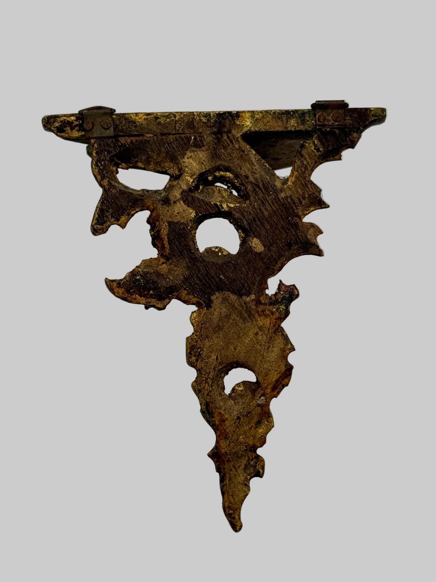 Rococo Style Florentine Hand Carved Wood Miniature Shelf, 4.5”