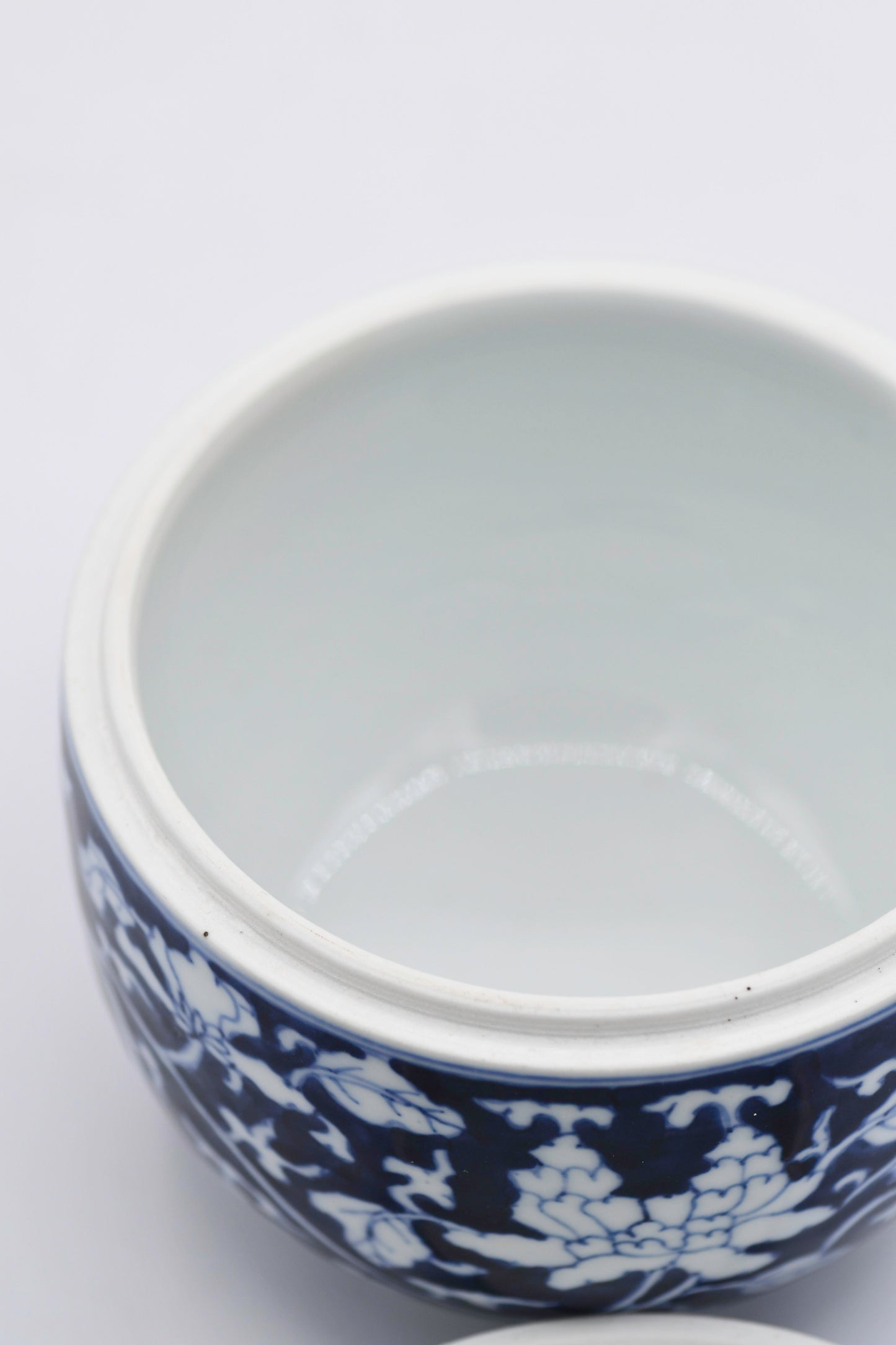Cobalt Blue Lidded Porcelain Container, China