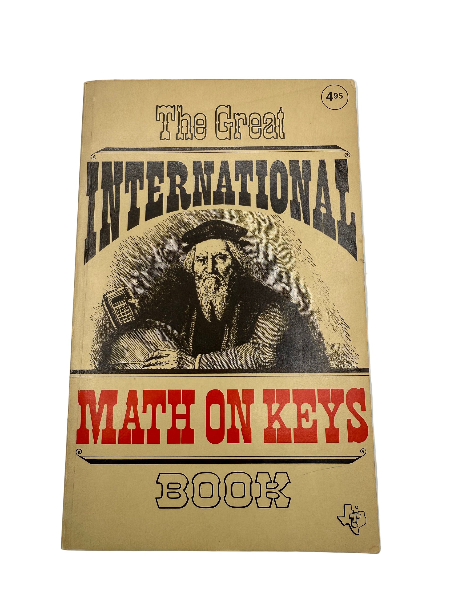 Vintage book cover with text and a black and white illustration on a beige background