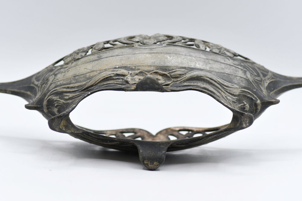Antique Silver Open Jardiniere, 11"