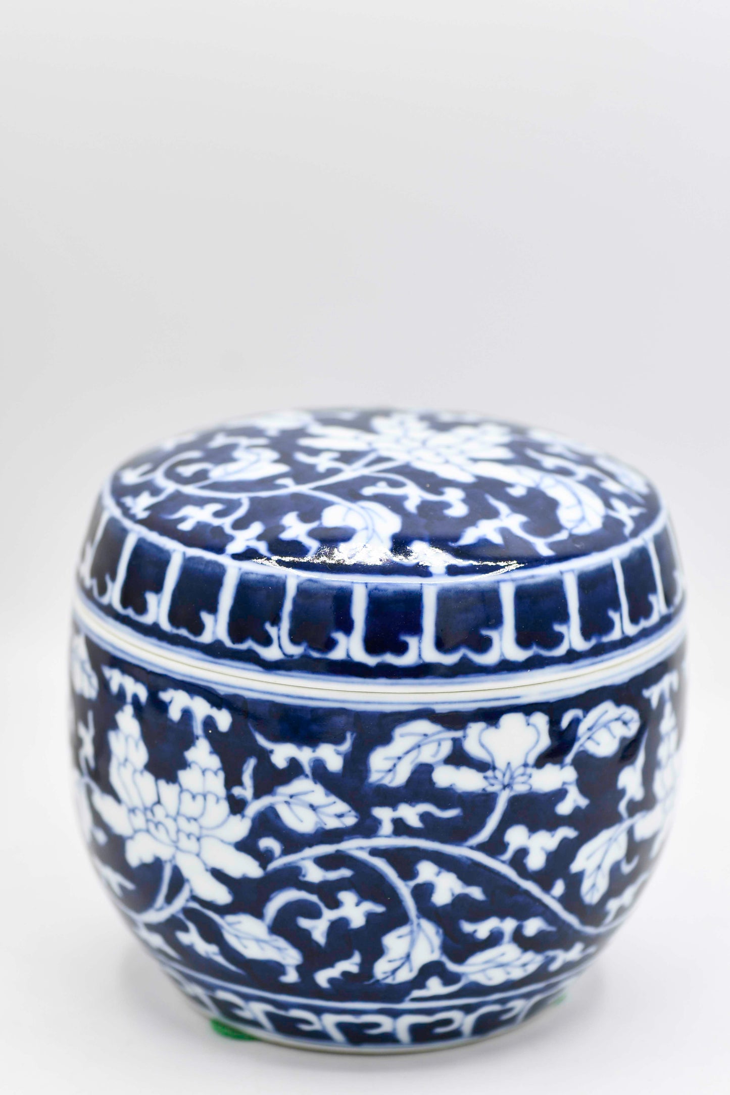 Cobalt Blue Lidded Porcelain Container, China