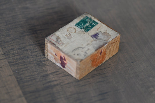 French Wooden Postal  Box with Slider