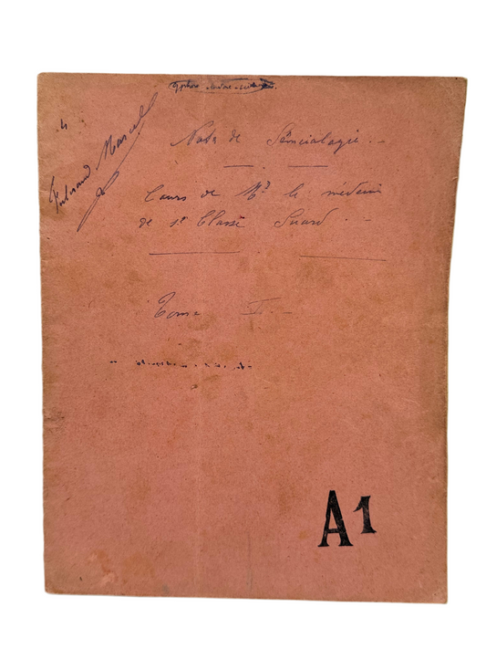 Vintage document with handwritten text and 'A1' printed on a brown background