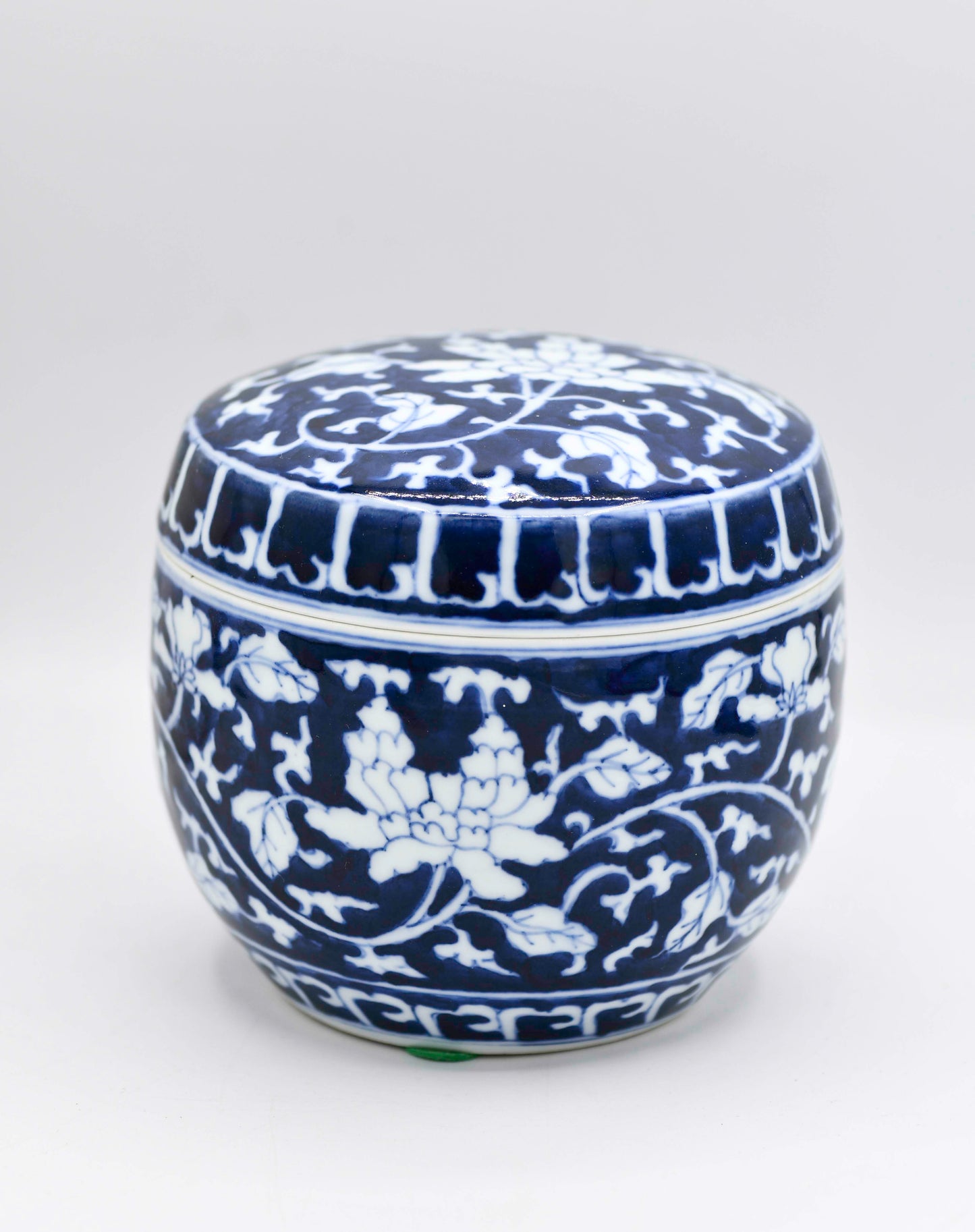 Cobalt Blue Lidded Porcelain Container, China