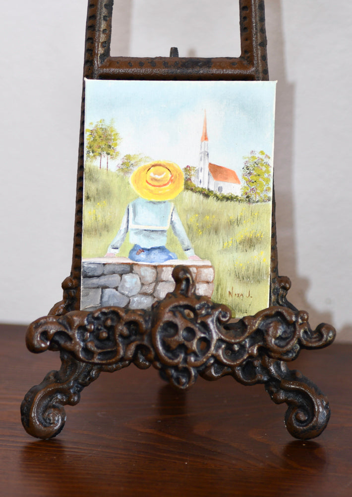 Country Church Painting, 5"