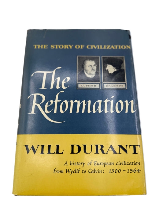 Book titled 'The Reformation' by Will Durant on a white background
