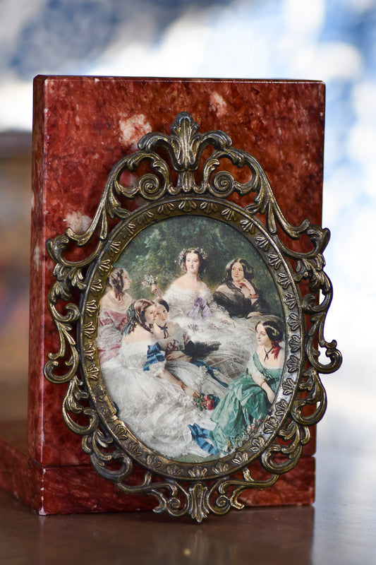 Italian Scroll Metal Frame, Small Victorian Framed Art
