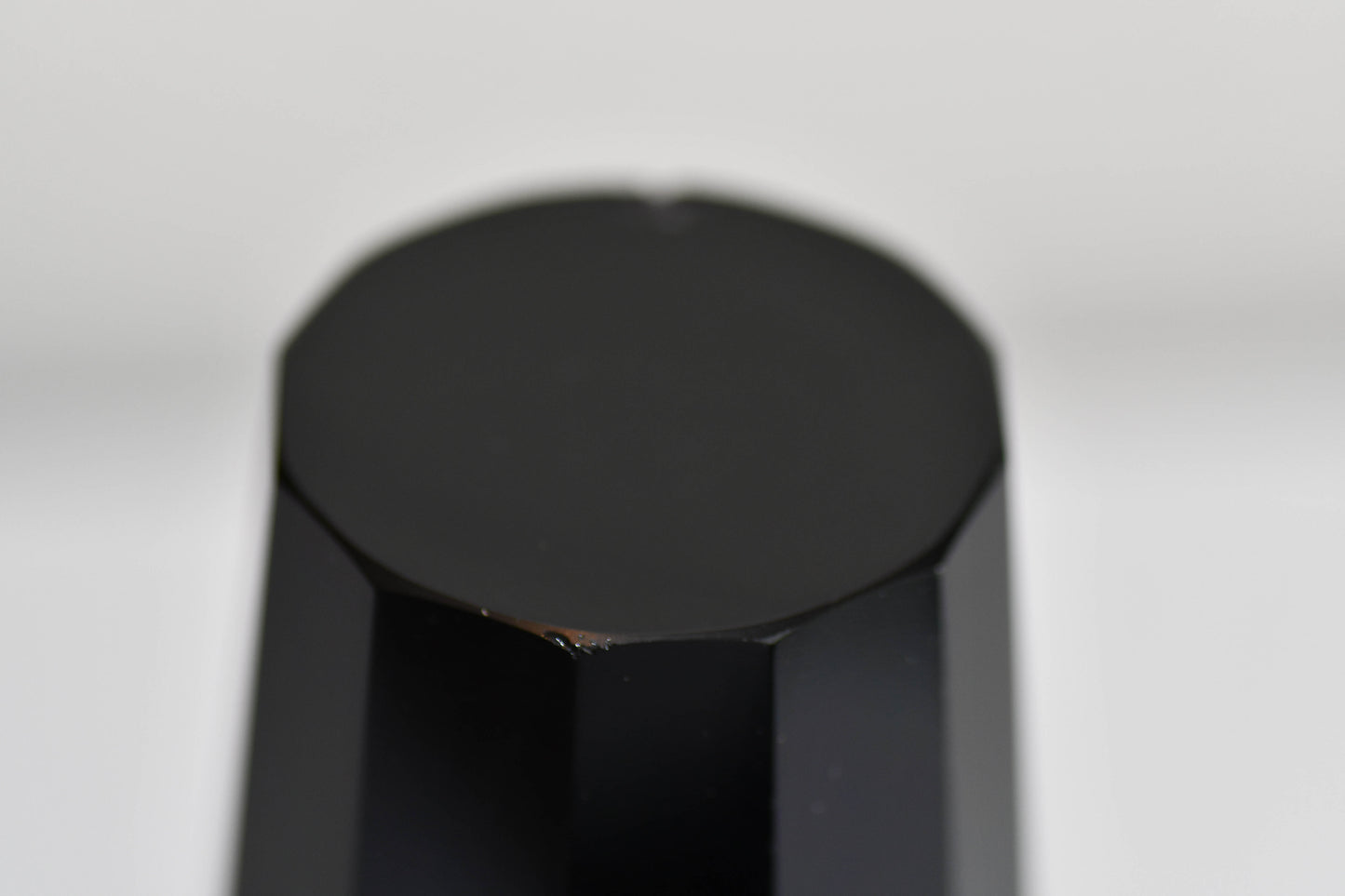 Moser Style Black and Gold Glass Vase, 6"